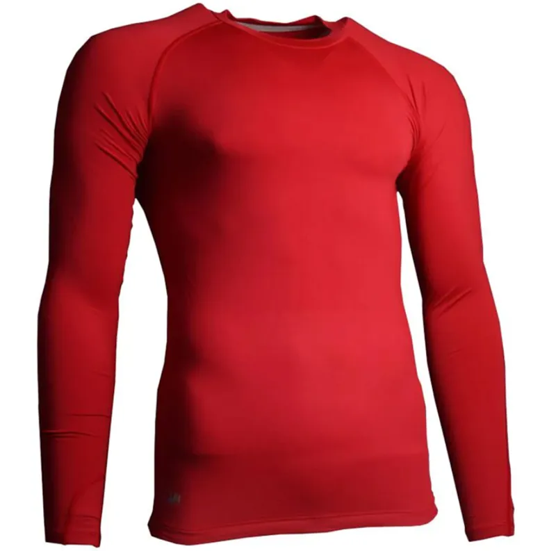 Precision Training Men's Essential Baselayer Long Sleeve Top Red
